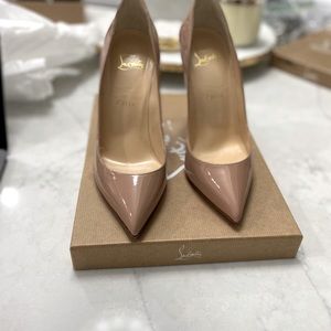 Christian Louboutin Pigalle Follies 100 mm-Patent calf-Nude size 38